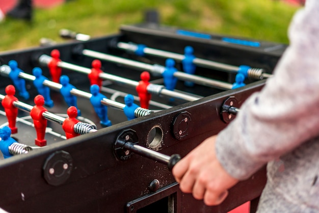 Close up table leisure games with blur background. having fun feel happy