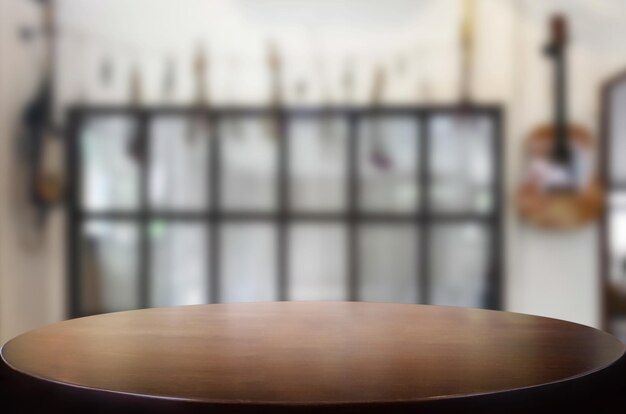 Photo close-up of table in studio