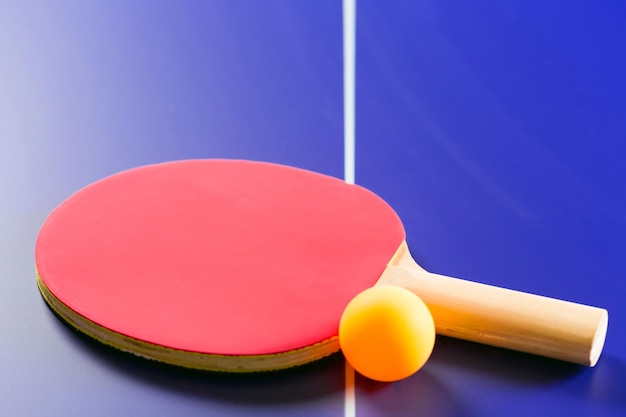 close-up of table tennis
