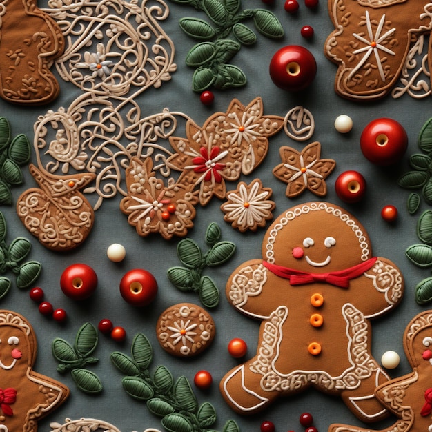 A close up of a table with a bunch of decorated cookies generative ai