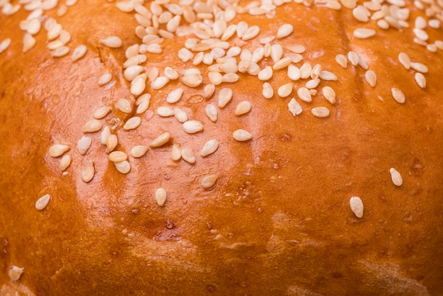 Close-up to tasty bread for burger