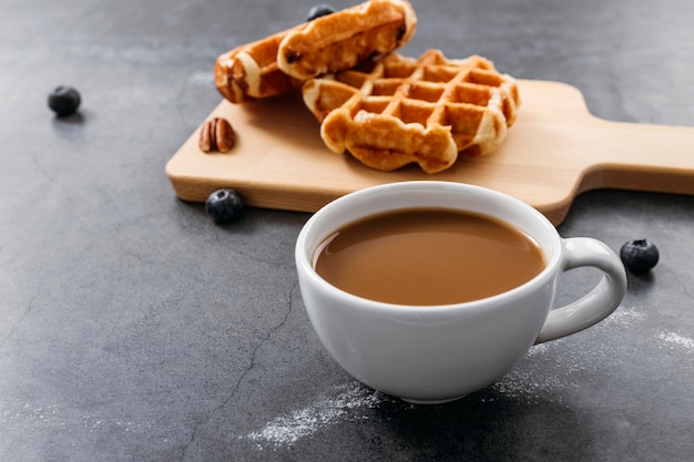 Close-up of tasty breakfast meal assortment