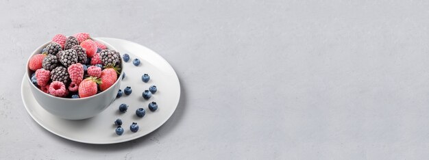 Close-up of tasty frozen berries