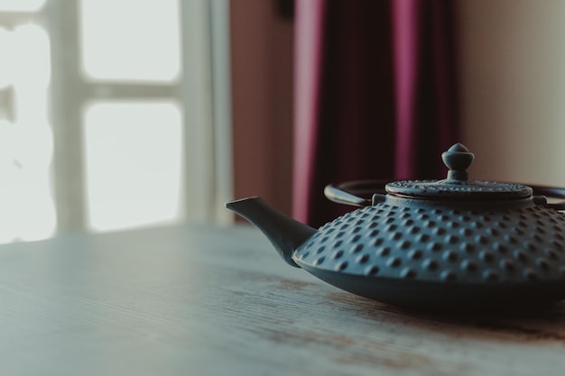 Photo close-up of tea cup on table