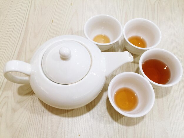 Close-up of tea served on table