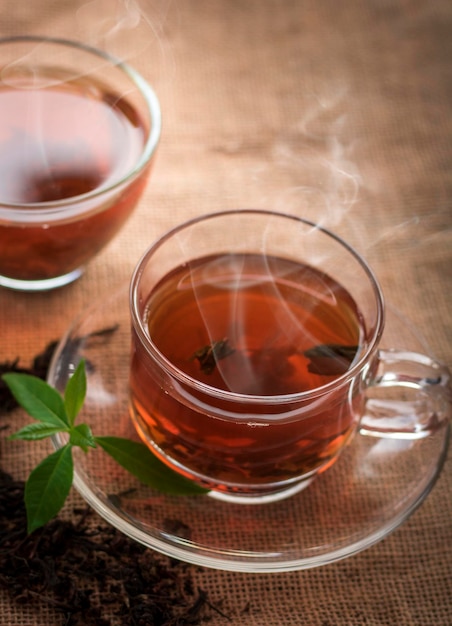 Photo close-up of tea on table