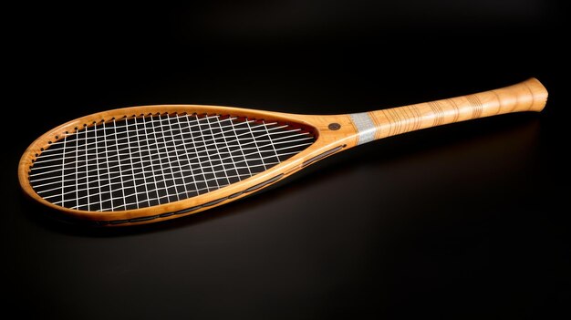 Photo close up of tennis racket on white background