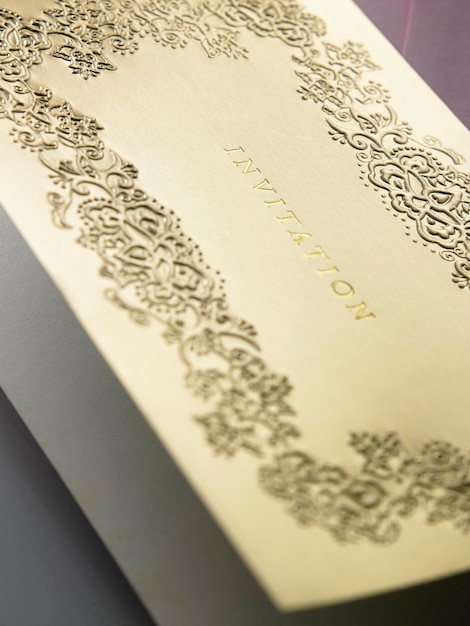 close-up of text on card