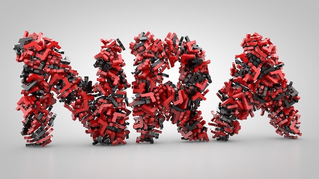 close-up of text made by toy guns over white background