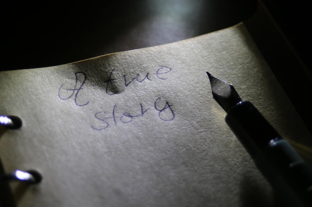 close-up of text on paper