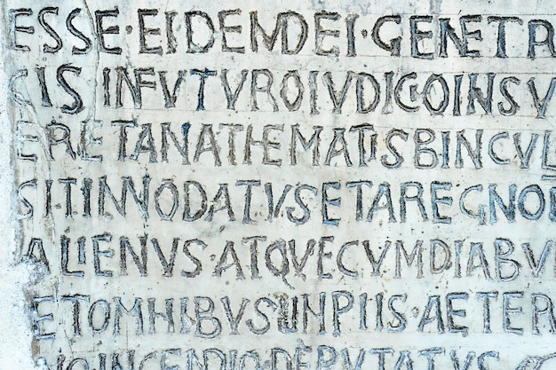 Close-up of text on wall