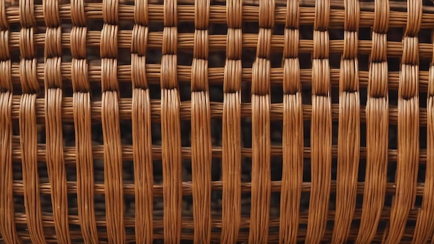 Close up texture of a chair made of rattan thread