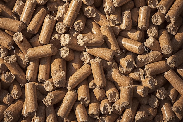 Close up texture of pellets ideal for heating and warmth