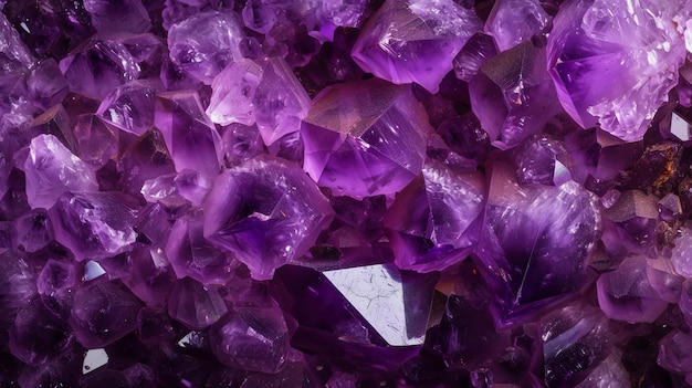 Close up texture of purple amethyst