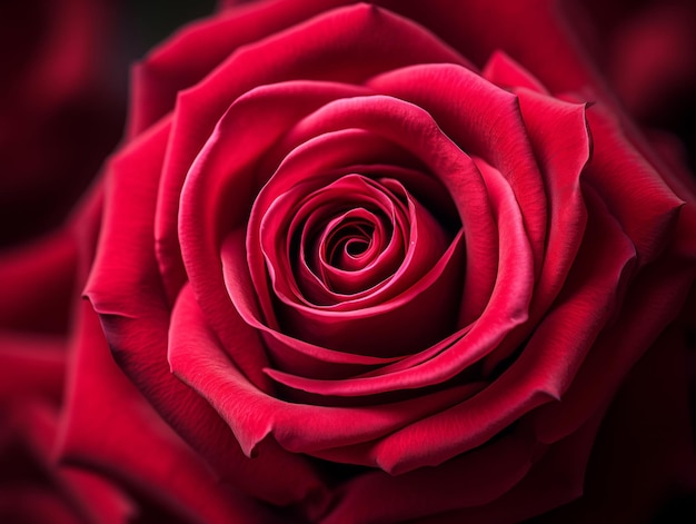 Photo close up texture of a red rose natural red background