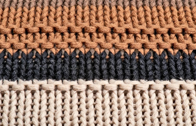 Close-up on the texture in wool