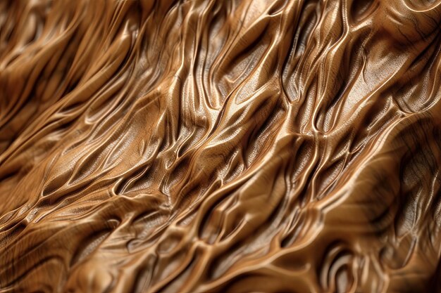 A close up of a textured brown fur