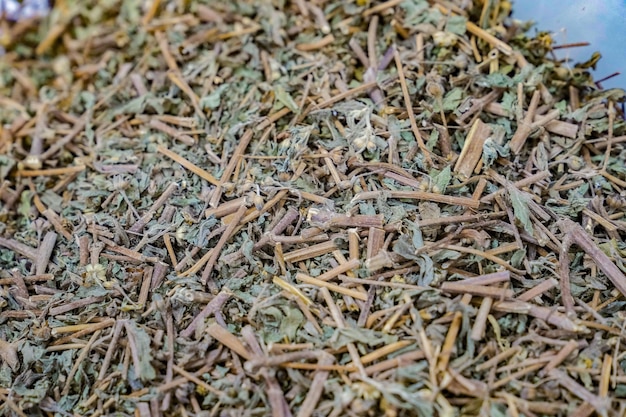 Close up Thai Herb for medicine in Traditioncal Thai Herb shop in Bangkok Thailand