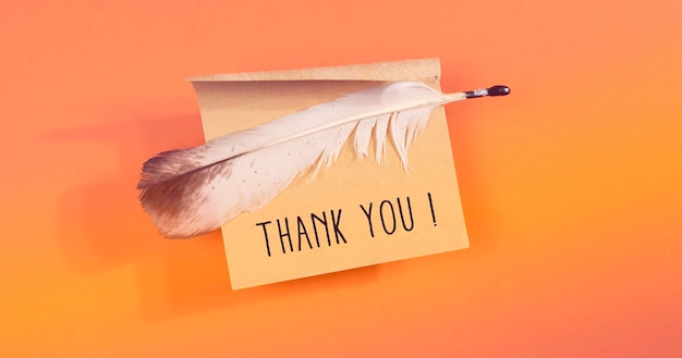 Close up of Thank You Word , Thanks Concept Idea