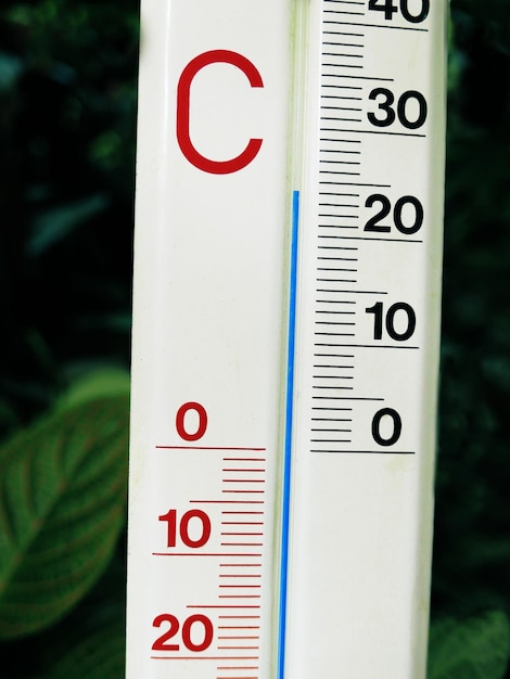 close-up of thermometer