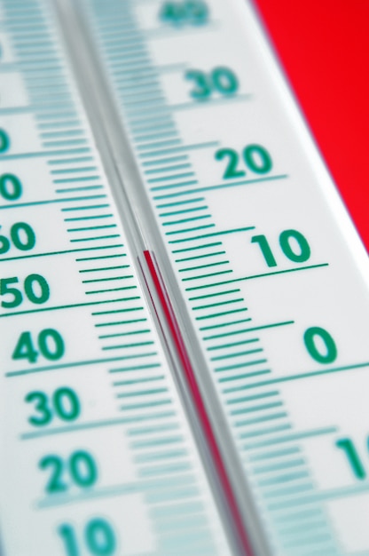 Close up of a thermometer