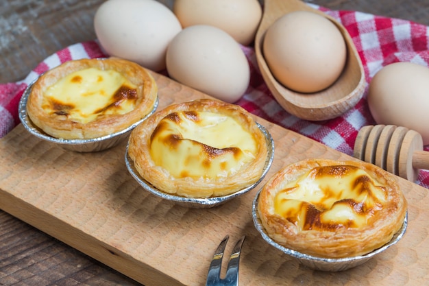 Close-up of three delicious pies