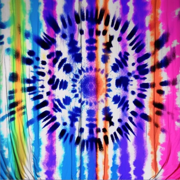 A close up of a tie dye pattern on a wall generative ai