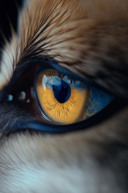 A close up of a tiger eye