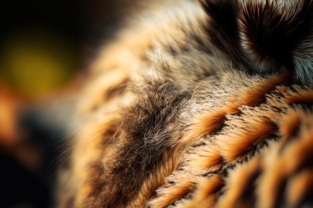 A close up of a tiger's fur