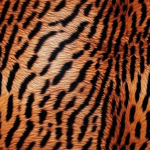 a close up of a tiger skin with a black stripe generative ai