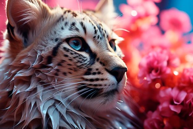 Close up of a tigergenerative ai