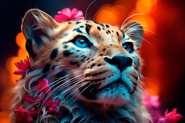 Close up of a tigergenerative ai