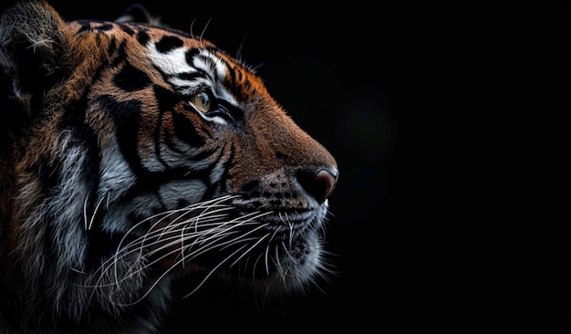 A close up of a tigers face Generative AI