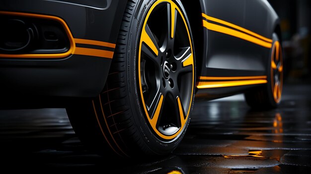 Photo close up tires car vehicule wheel