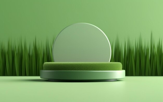 A close up of a toilet seat with a green cover generative ai