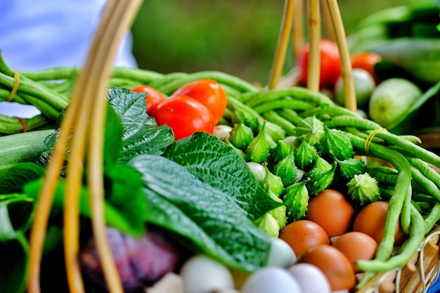 Photo close-up of tomatoes in basket