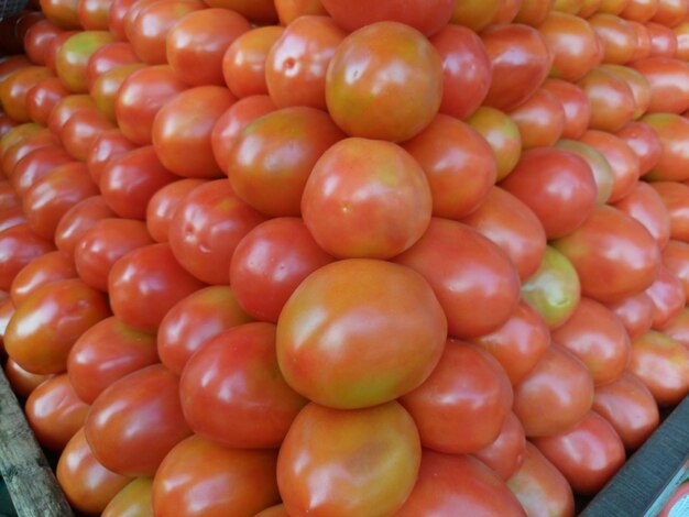 Close-up of tomatoes at market stall