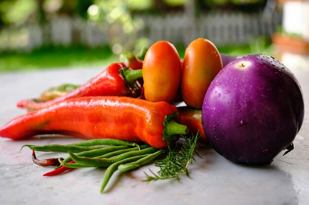 Close-up of tomatoes on table