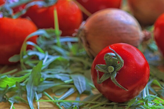 Foto prossimo piano dei pomodori