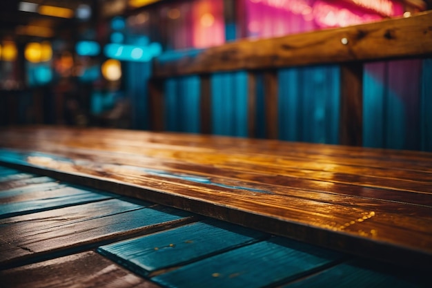 Close up of top of Wooden table or wooden floor texture with wooden Background