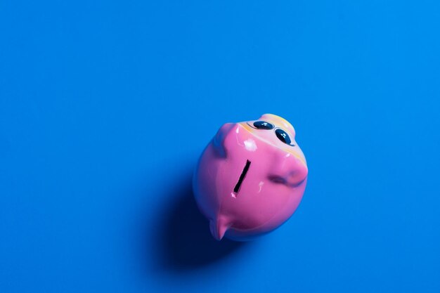 Close-up of toy against blue background