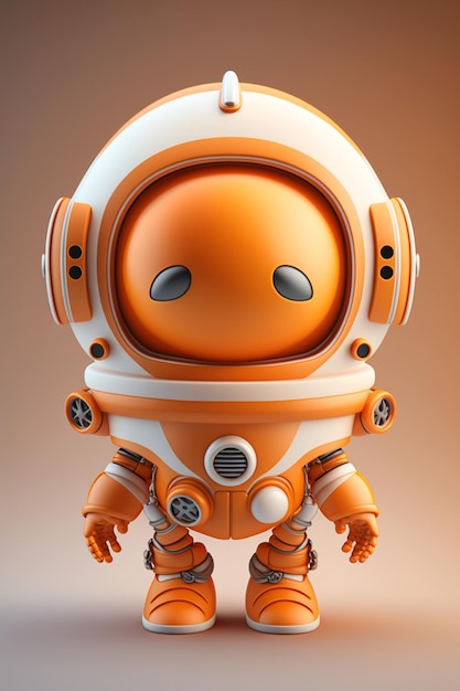 Close up of toy astronaut suit with helmet generative ai