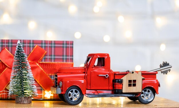 Photo close-up of toy car on table