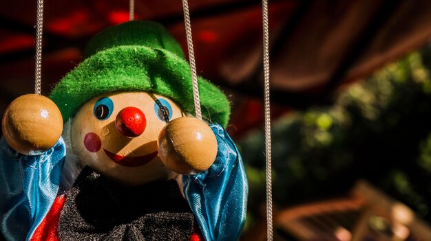 Photo close-up of toy hanging outdoors