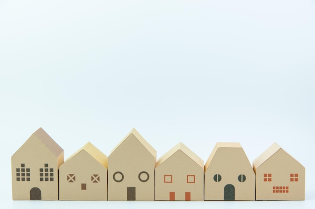 Photo close-up of toy house against white backgrounds