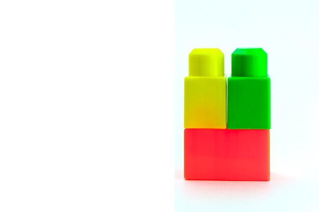 Close-up of toys against white background