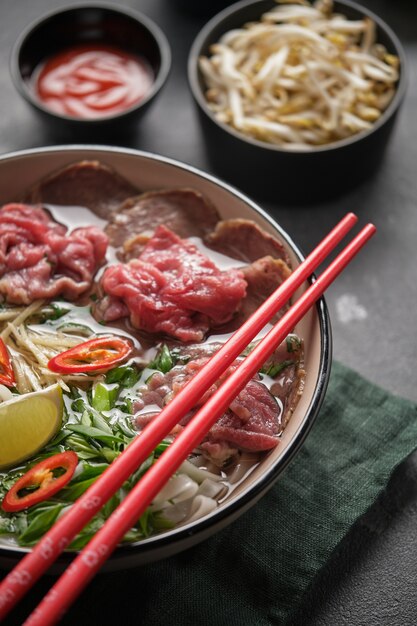 Close up traditional Vietnamese hot pot