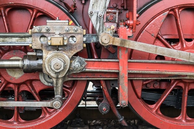 Photo close-up of train on railroad track