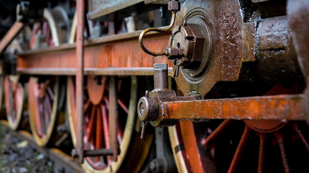 a close up of a train wheel with the number 1 on it