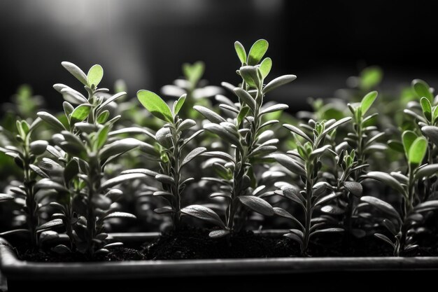 写真 植物 の 皿 を 近く から 見る